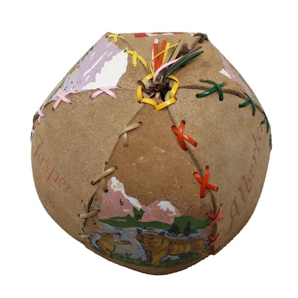 Vintage 60s Mental Health Industries Canada Scenes Souvenir Child Cap Beanie Hat - Picture 7 of 11